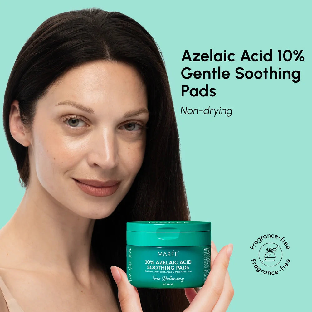 Marée Azelaic Acid Soothing Pads - Reduce Redness & Blemishes