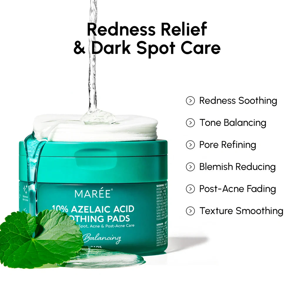Marée Azelaic Acid Soothing Pads - Reduce Redness & Blemishes