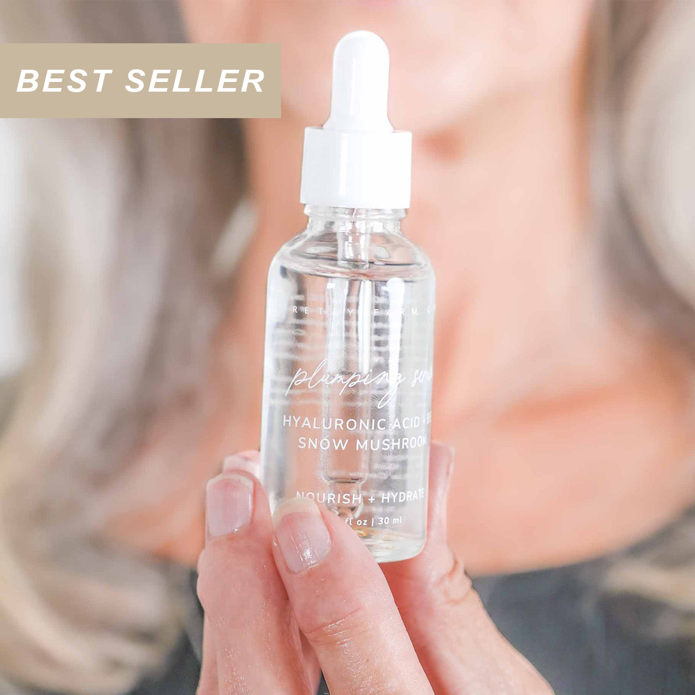 Hyaluronic Plumping Serum - Vitamin B5 & Snow Mushroom (1 oz)