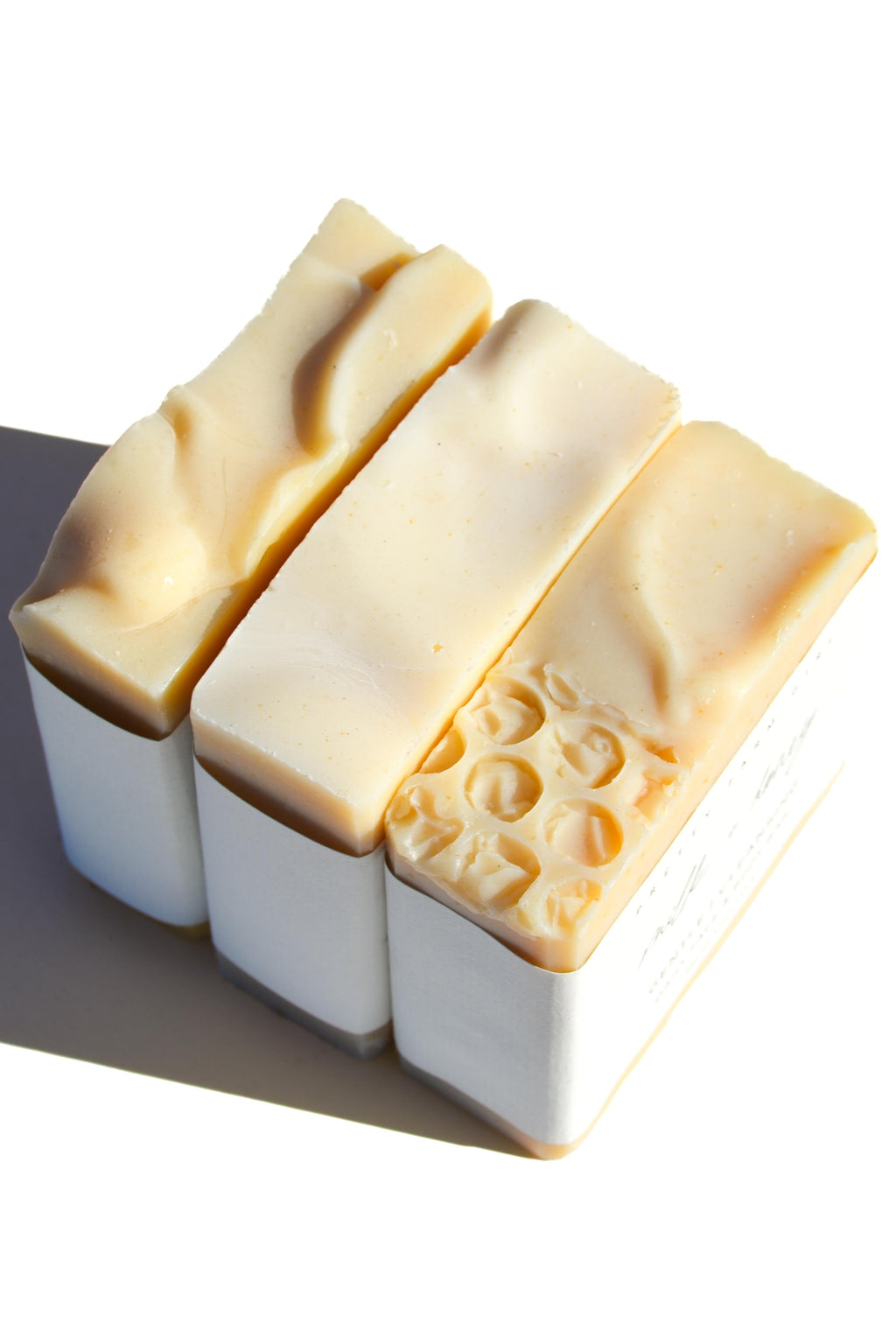 Fragrance-Free Tallow & Goat Milk Soap Bar Trio - Handmade
