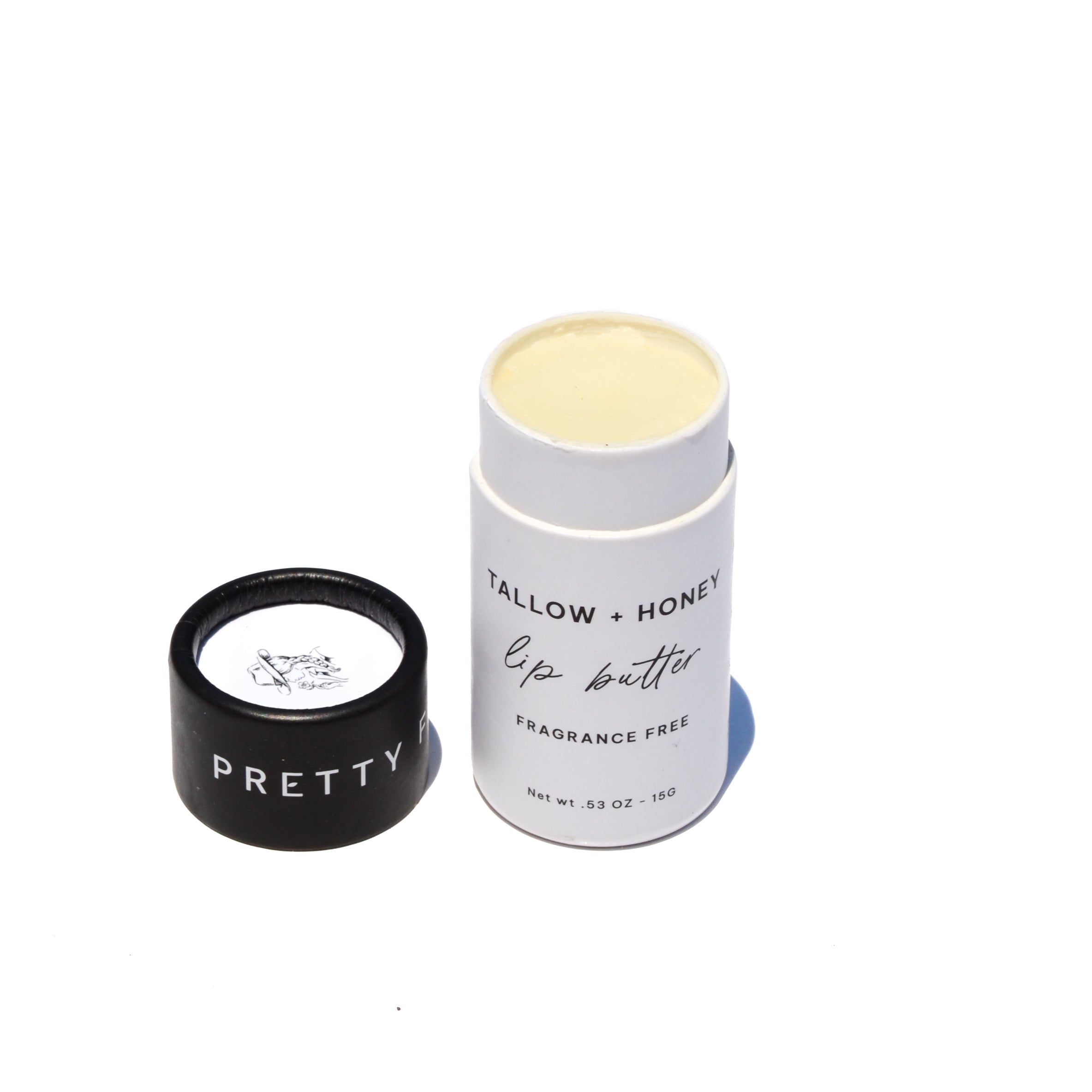 Fragrance-Free Tallow & Honey Lip Butter - Eco-Friendly Tube (1 oz)