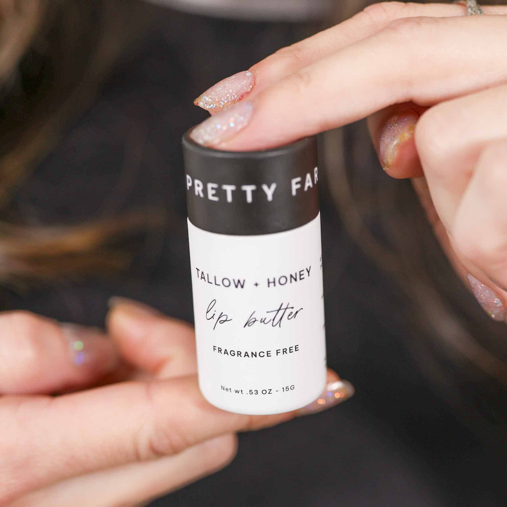 Fragrance-Free Tallow & Honey Lip Butter - Eco-Friendly Tube (1 oz)
