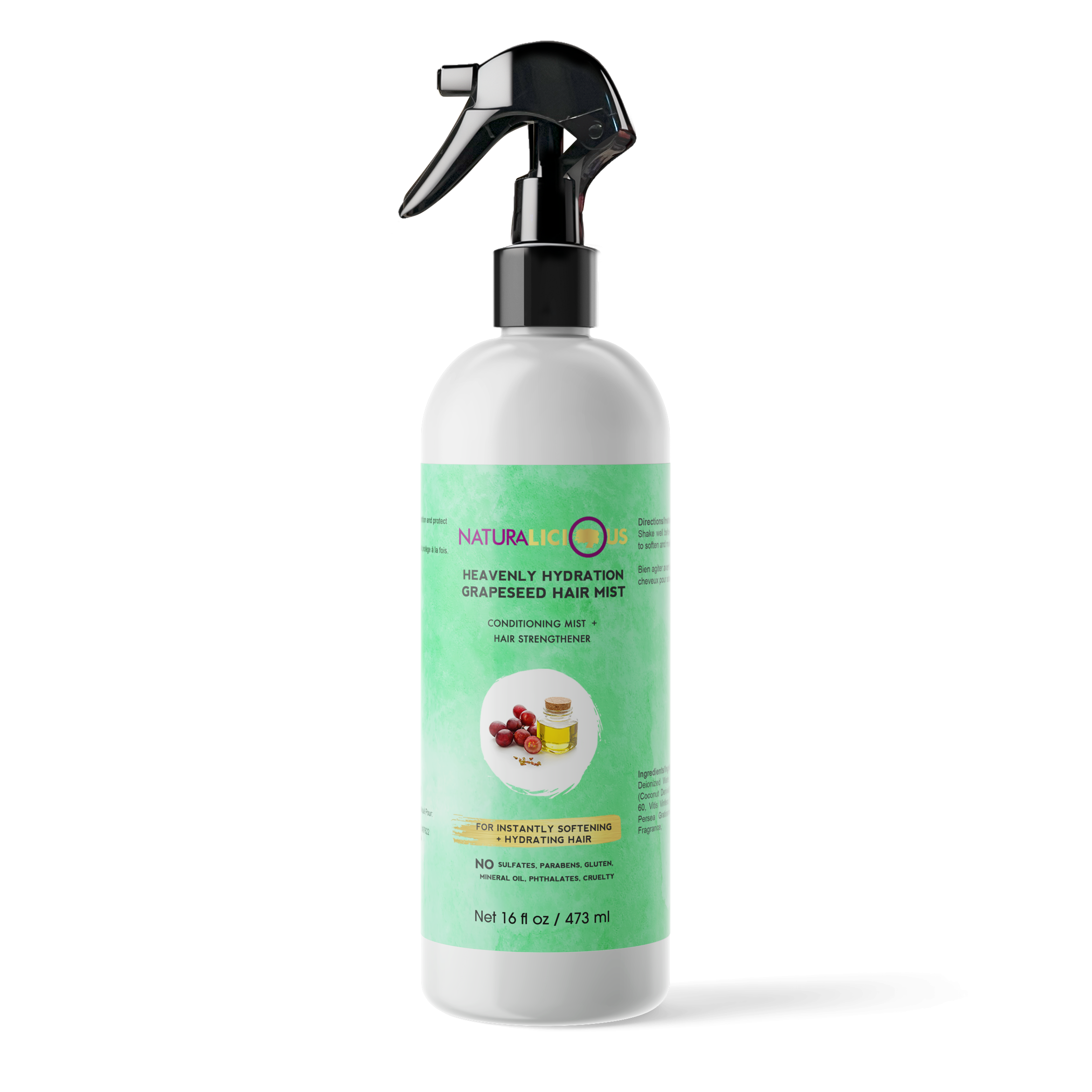Heavenly Hydration Grapeseed Hair Mist – Salon Size 16oz