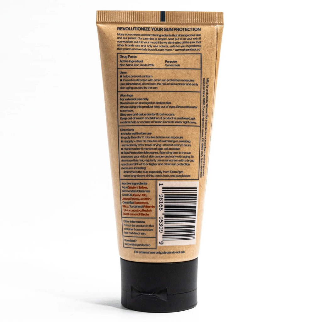 Sky and Sol Face & Body Sunscreen - Natural Tallow Formula
