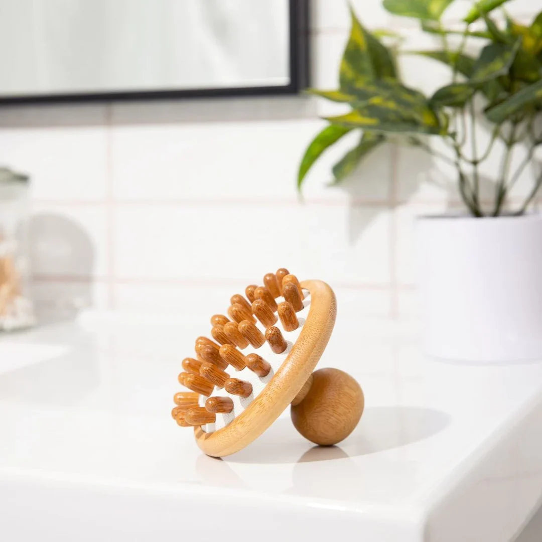 Bamboo Stimulating Scalp Massager - Natural Hair Growth Tool