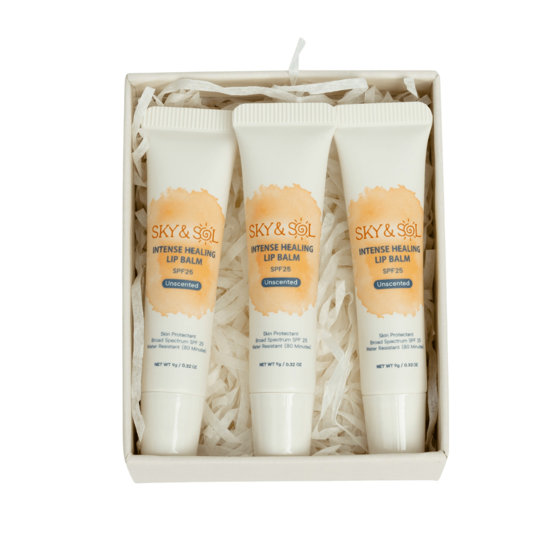 Sky and Sol Lip Jelly SPF 25 - Plumping Tallow Lip Balm (Pack of 3)