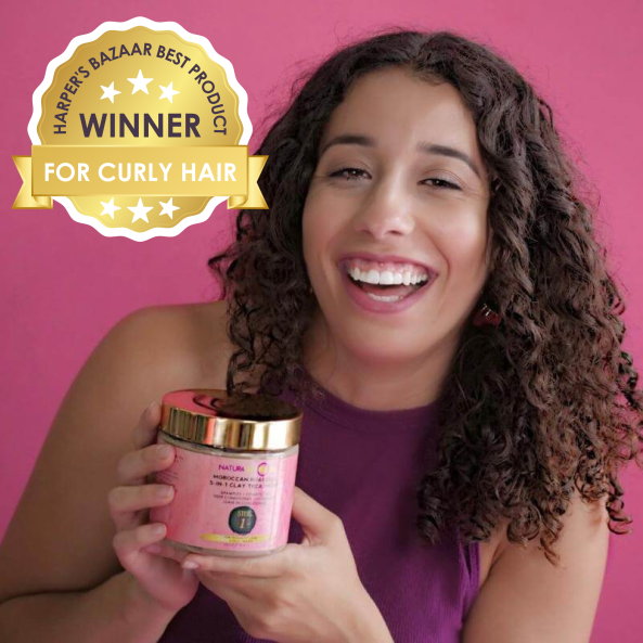 Moroccan Rhassoul 5-in-1 Clay Treatment – For Loose Curls
