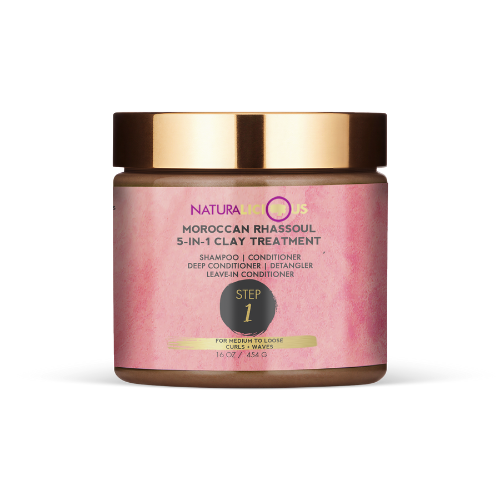 Moroccan Rhassoul 5-in-1 Clay Treatment – For Loose Curls