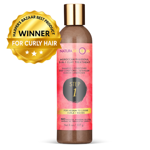 Moroccan Rhassoul 5-in-1 Clay Treatment – For Loose Curls