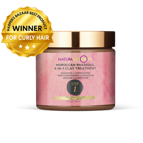 Moroccan Rhassoul 5-in-1 Clay Treatment – For Loose Curls