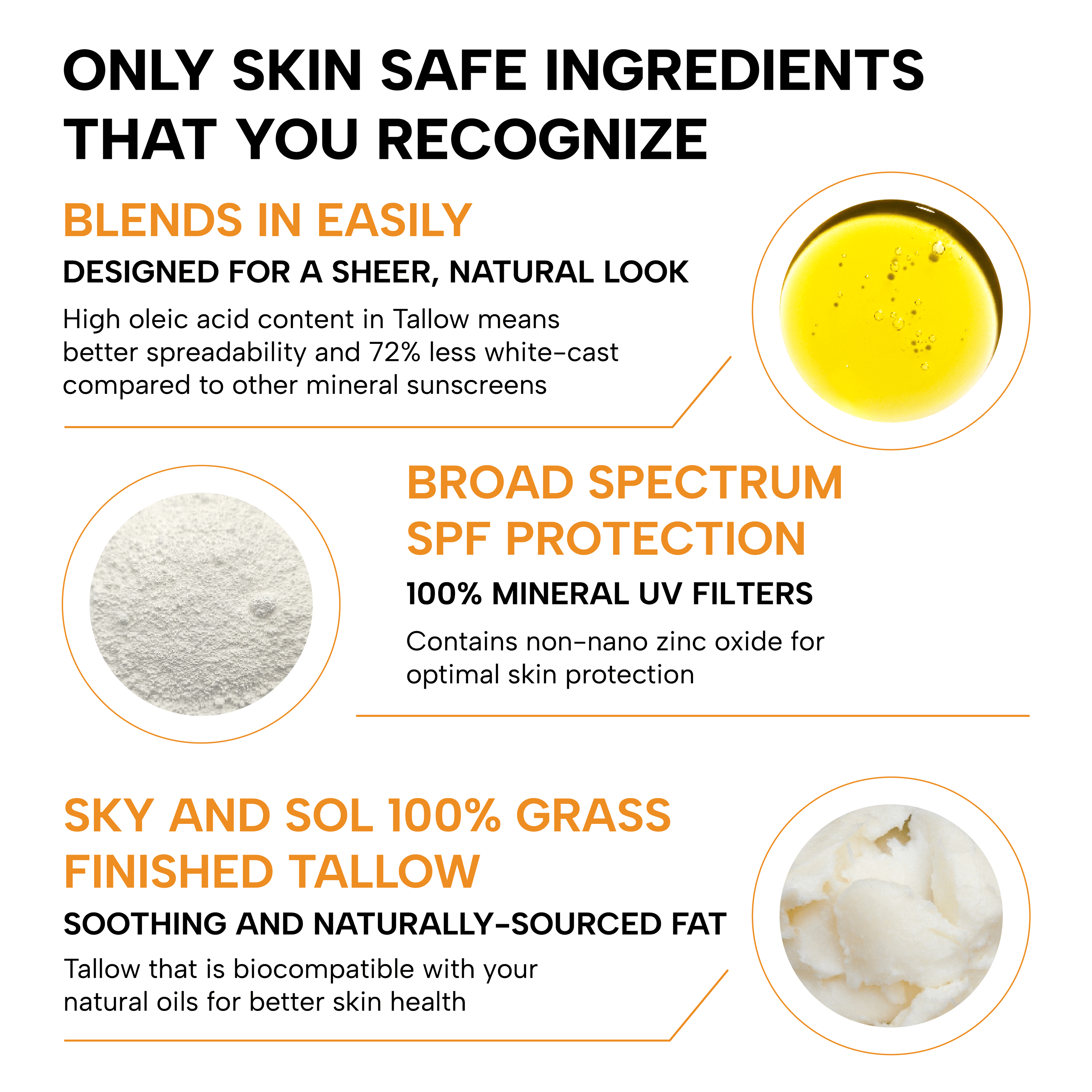 Sky and Sol XL Body Sunscreen SPF 50 - Natural Tallow Formula (7.05 oz)