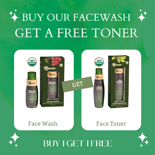Buy one Organic Facial Cleansing Gel 100ml, and get one Organic pH balancing Facial Toner 40ml for free!!!