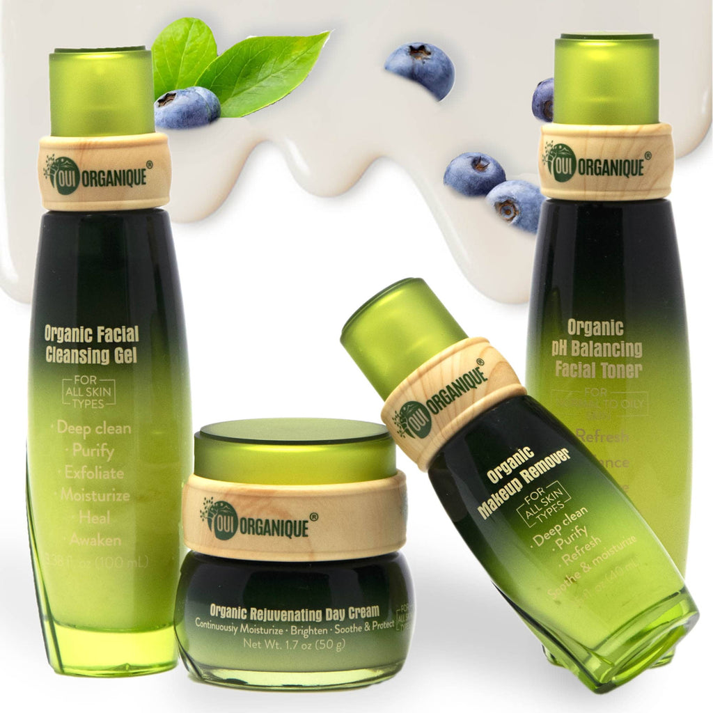 Certified Organic Nourishing Skincare Set -Deep Hydration, Detoxify antiaging Natural sunscreen