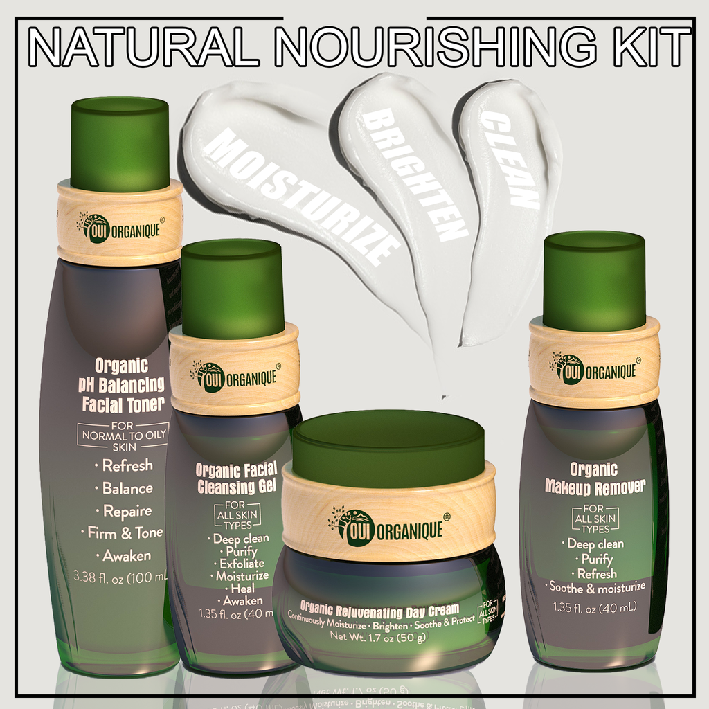 Certified Organic Nourishing Skincare Set -Deep Hydration, Detoxify antiaging Natural sunscreen